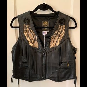 ❣️SALE❣️Vintage Gypsy Leather Fringed Vest